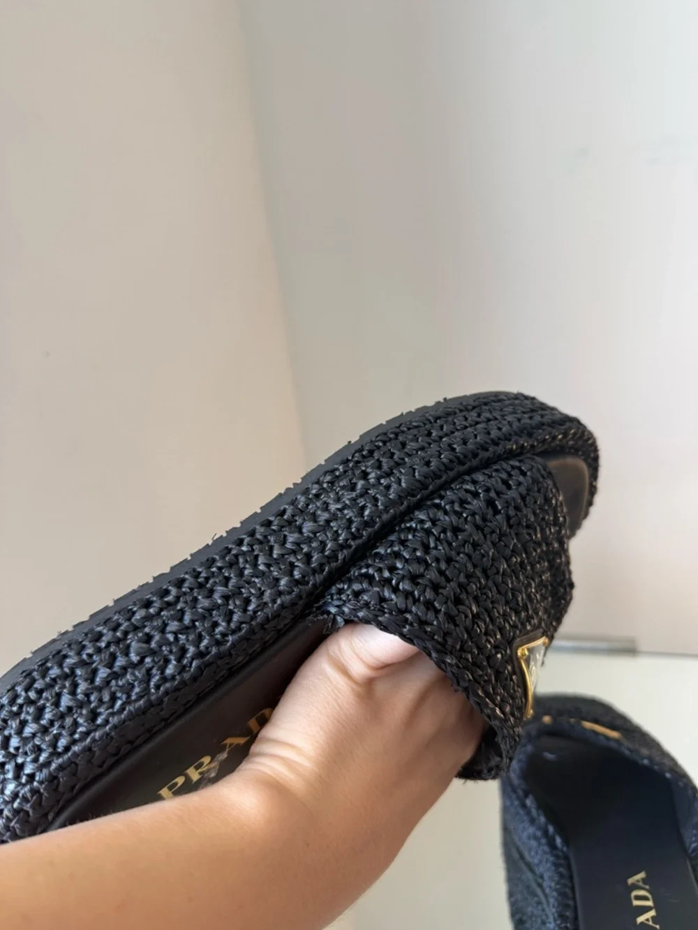 PRADA Logo espadrille slides 36 $1,150 - Picture 9 of 14